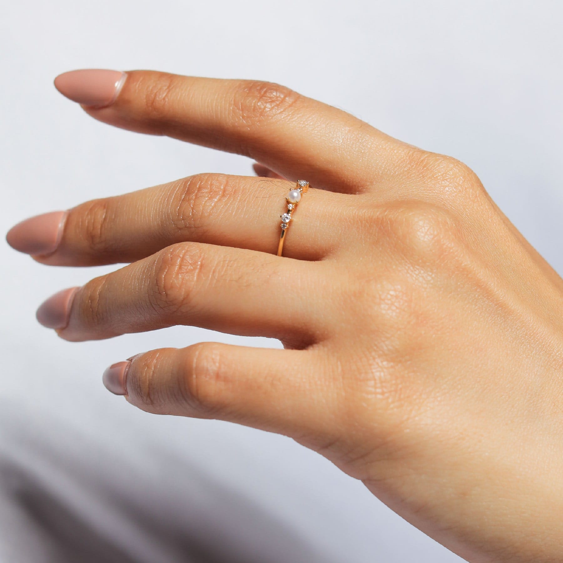 Maisie Pearl Gold Ring - 3