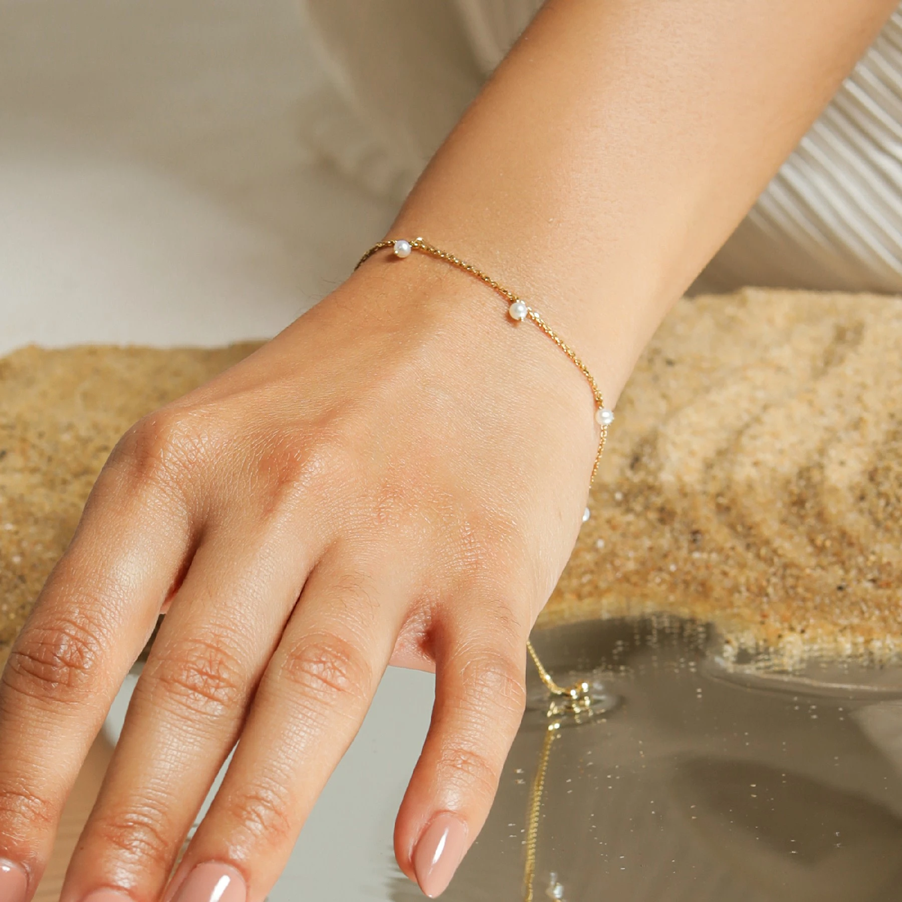 Maya Pearl Gold Bracelet - 2