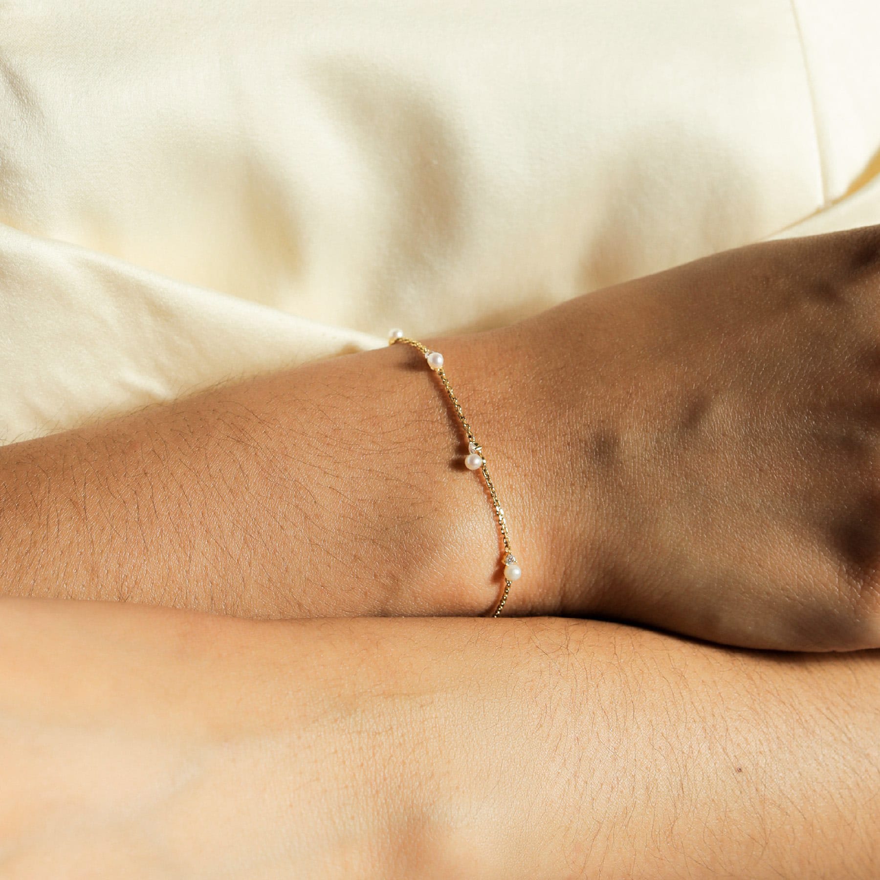 Sania Pearl Gold Bracelet - 3