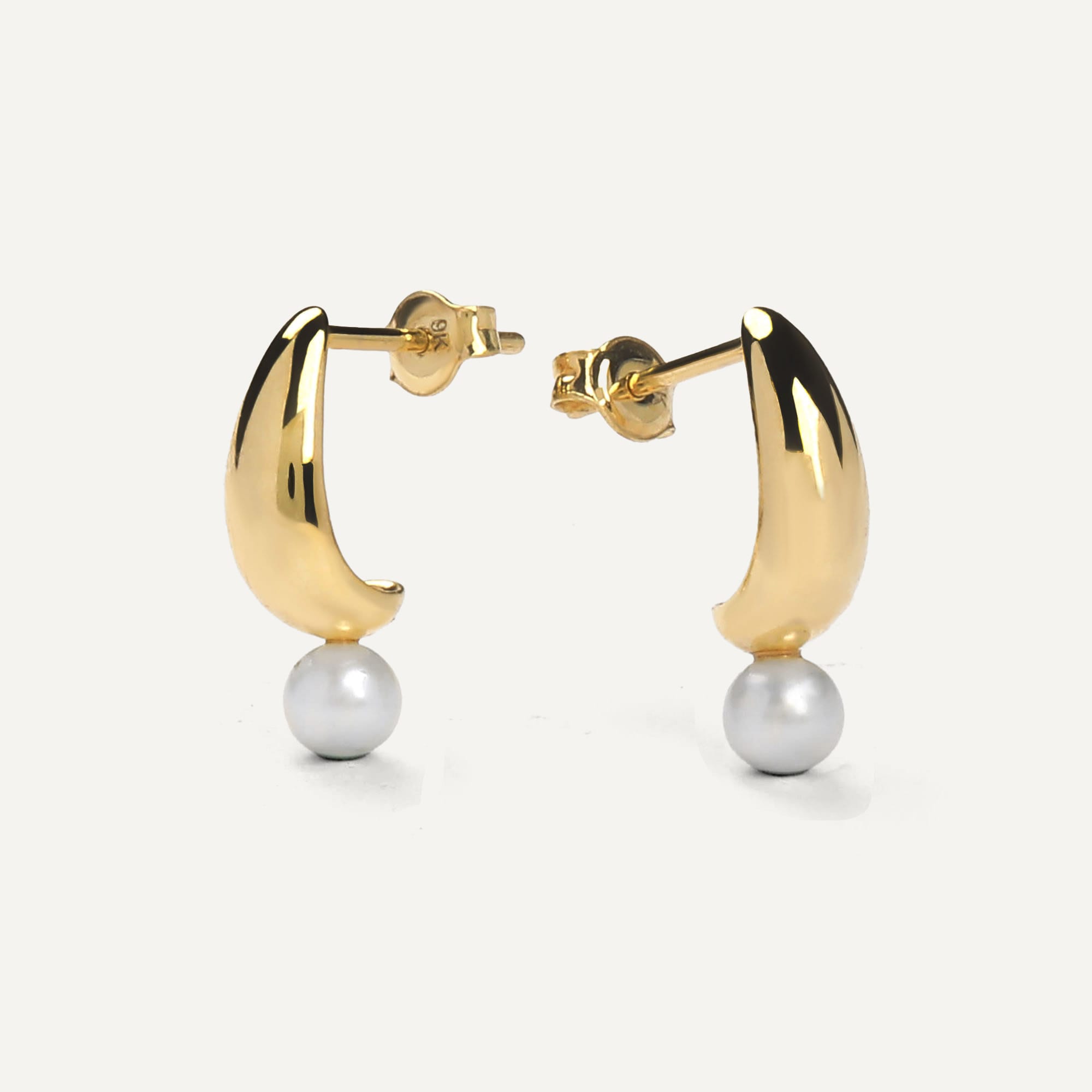 Dara Pearl Gold Earrings - 2