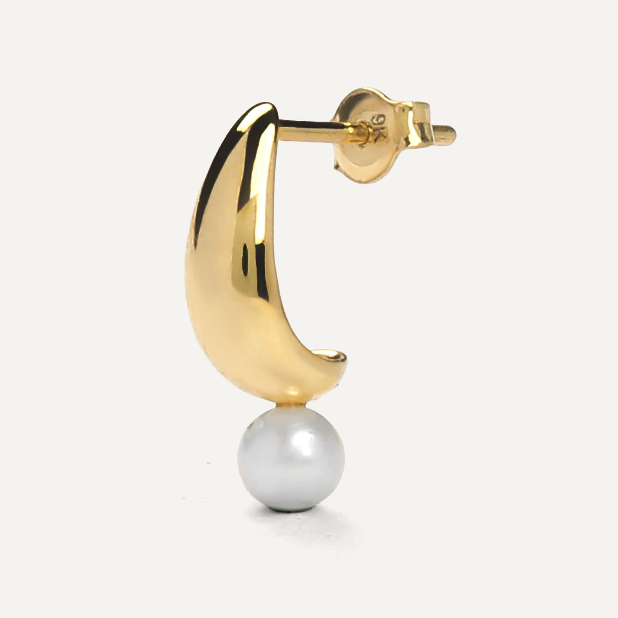 Dara Pearl Gold Earrings - 4