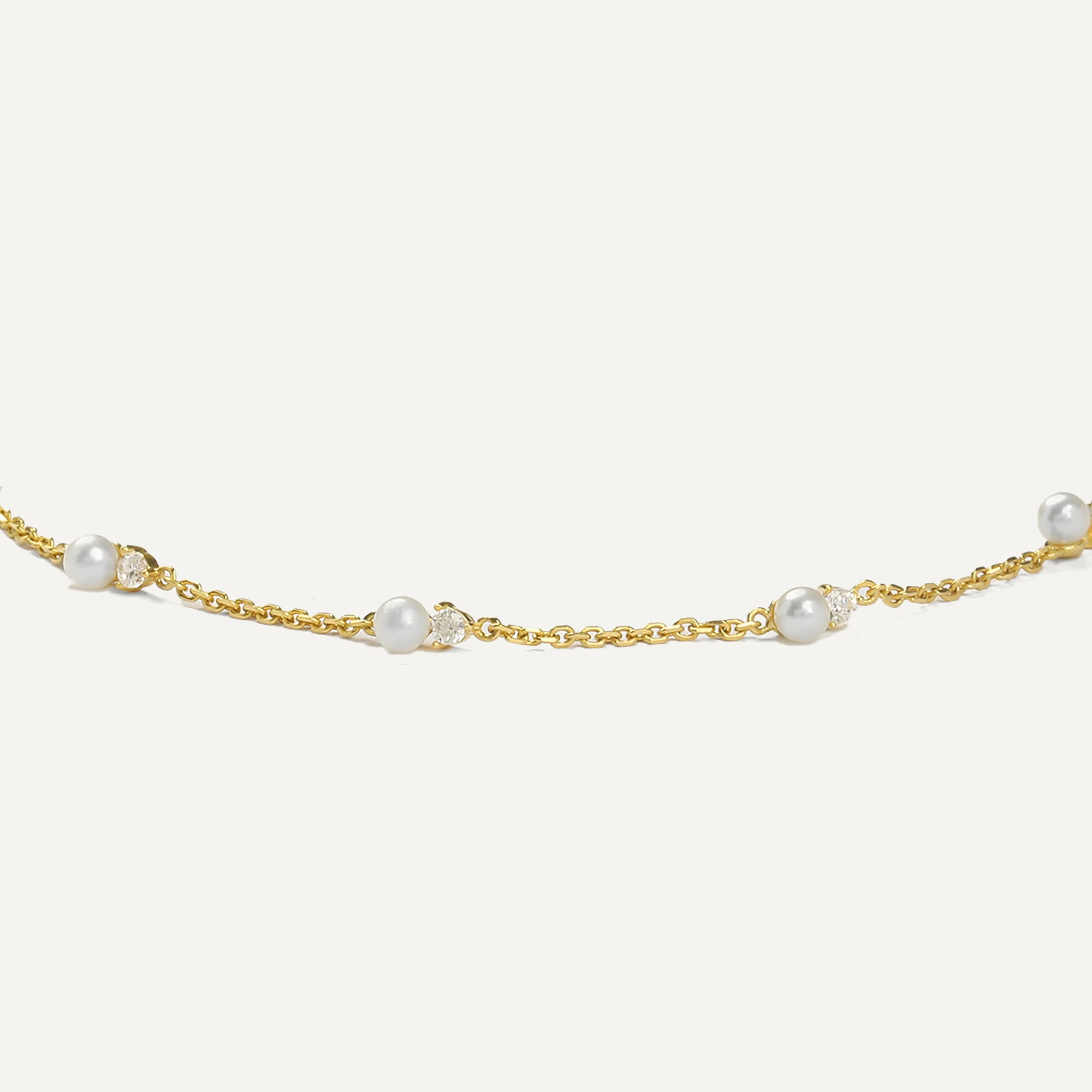 Sania Pearl Gold Bracelet - 3