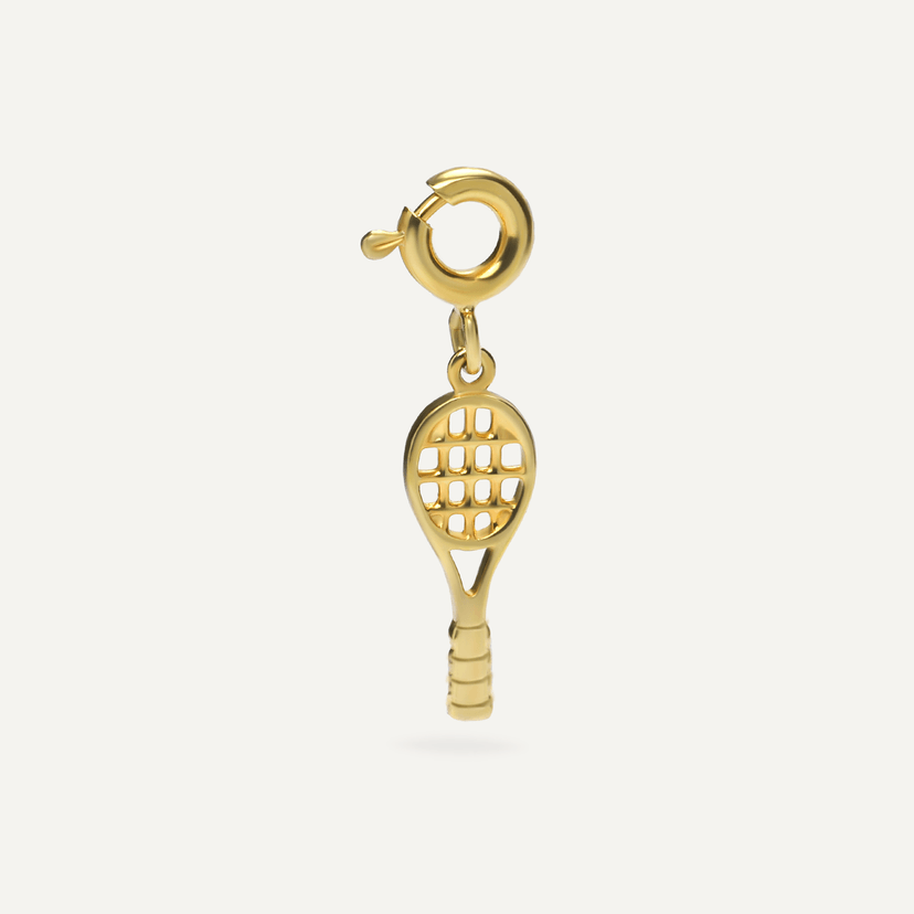 Tennis Racket Gold Charm